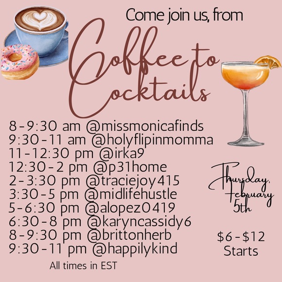 Accessories - Live TODAY 2/5 From Coffee to Cocktails Raid Train